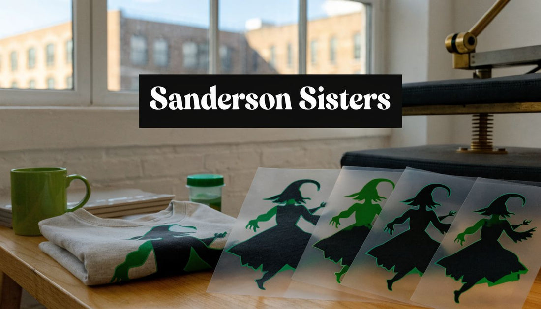 Sanderson Sisters Silhouette Guide for DTF Apparel
